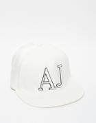 Armani Jeans Aj Snapback Cap - White