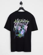 Weekday Oversized Graphic Back Printed T-shirt-black