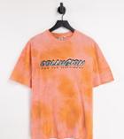 Collusion Tie Dye Collusion Print Oversized T-shirt In Orange