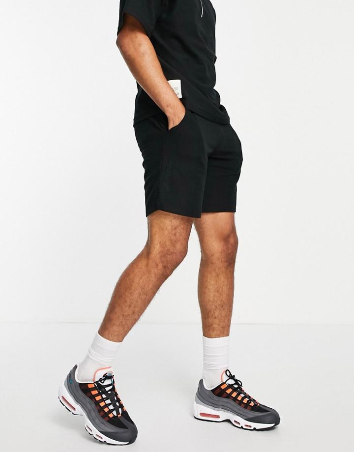 Jack & Jones Originals Drawstring Jersey Shorts In Black - Part Of A Set