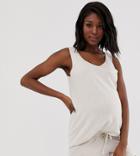 Asos Design Maternity Lounge Super Soft Brushed Tank - Beige