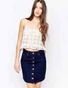 First & I Cut Work Cami Top - Snow White