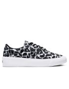 Converse Skid Grip Ox Animal Print Canvas Sneakers In White/black