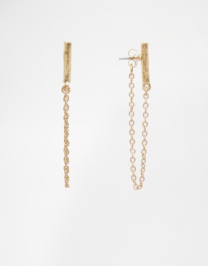 Cara Chain Drop Earrings - Gold