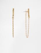 Cara Chain Drop Earrings - Gold