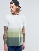 Asos Textured T-shirt In Dip Dye - Metal