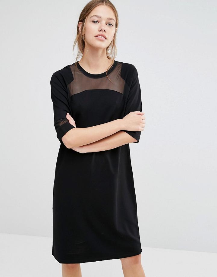 Just Female Osaka Mesh Dress - Black