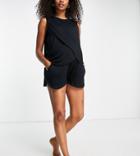 Cotton: On Maternity Matching Sleep Shorts In Black