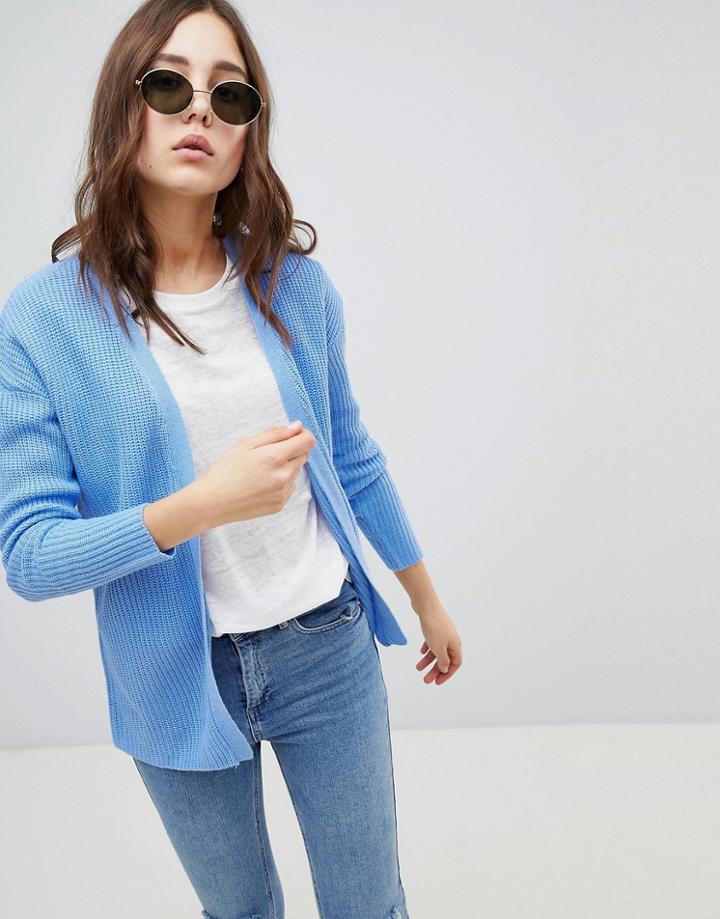 Brave Soul Bambi Loose Fit Cardigan - Blue