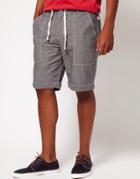 Bellfield Shorts With Chambray Tie - Gray