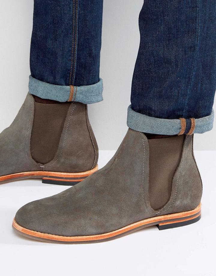 Hudson London Eldon Suede Chelsea Boots - Gray