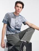Mennace T-shirt In Blue Patchwork Paisley - Part Of A Set