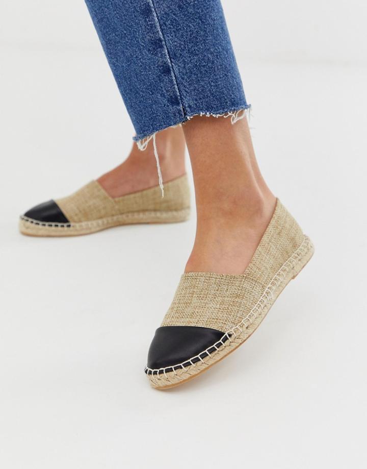 London Rebel Toe Cap Espadrilles-beige