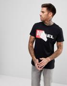 Diesel T-diego-qa Logo T-shirts - Black
