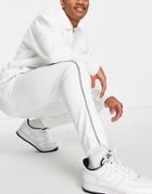 Topman Signature Sweatpants With Contrast Stitching In White