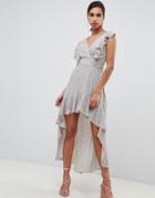 Tfnc Hi Lo Dress With Ruffle Detail - Multi