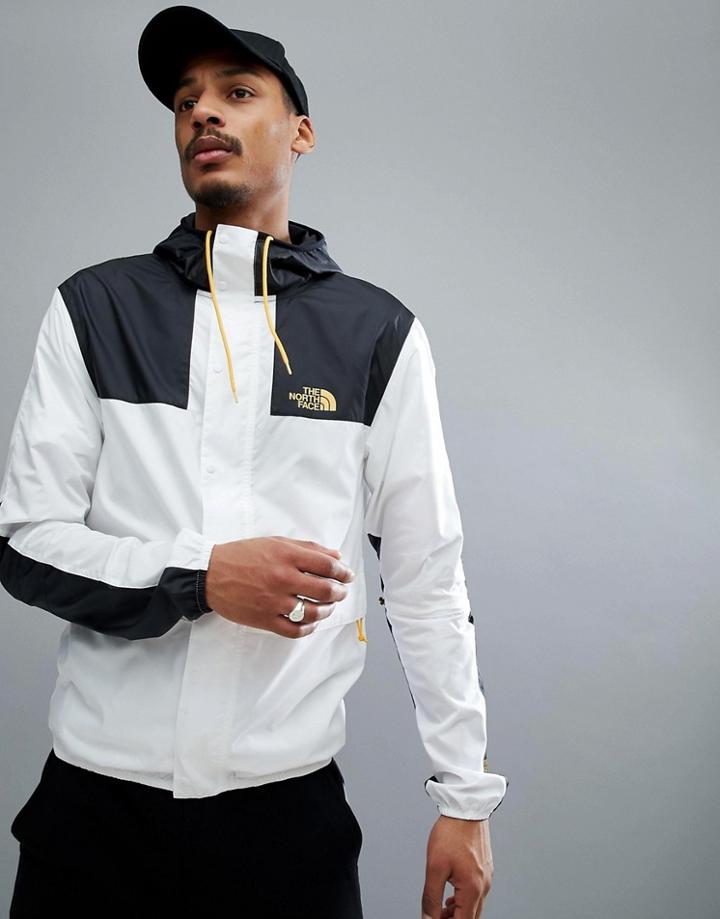 The North Face 1985 Mountain Jacket Hooded 2 Tone In White/black - White