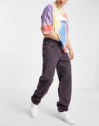 Asos Design Baggy Jeans In Purple Tint
