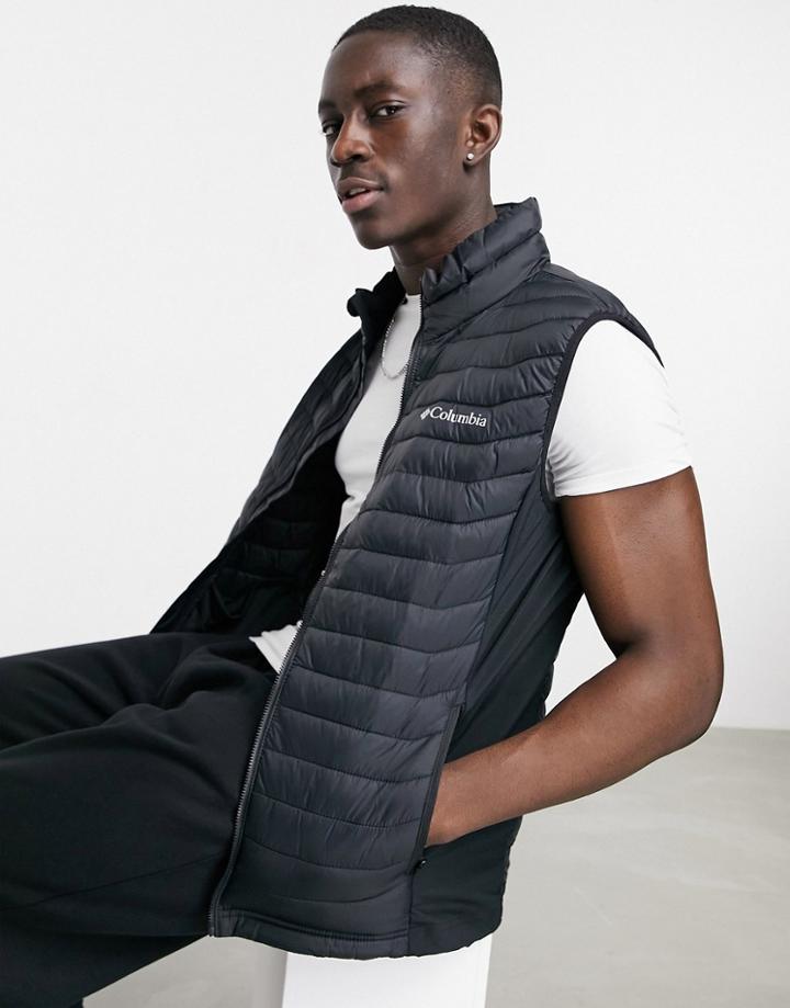 Columbia Powder Pass Vest In Black