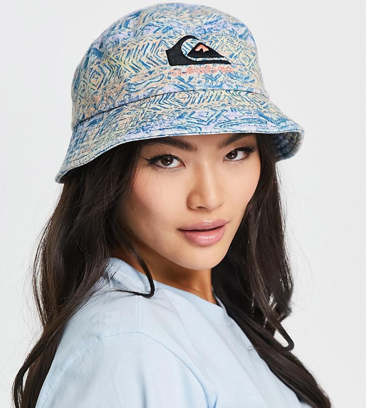 Quiksilver The Classic Bucket Hat In Blue Pattern - Exclusive At Asos