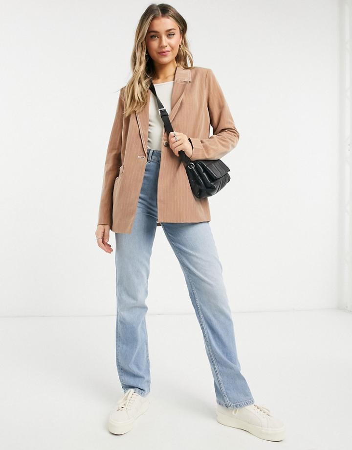 Vila Relaxed Blazer In Camel-red