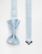 Devils Advocate Plain Bow Tie In Powder Blue - Blue