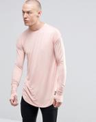 Sixth June Longline Longsleeve T-shirt - Pink