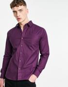 Bolongaro Trevor Classic Skinny Fit Shirt-purple