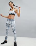 Haus By Hoxton Haus Marble Print Gym Legging - Gray