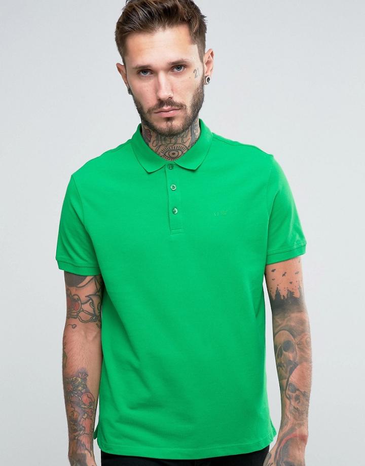 Armani Jeans Polo Shirt With Logo Regular Fit In Green - Green