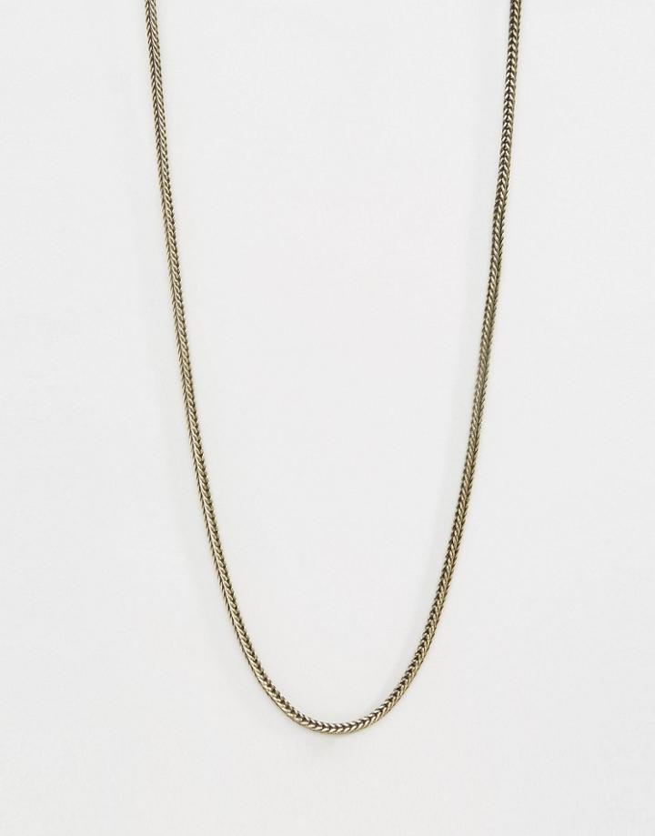 Asos Necklace In Braid Design - Gold