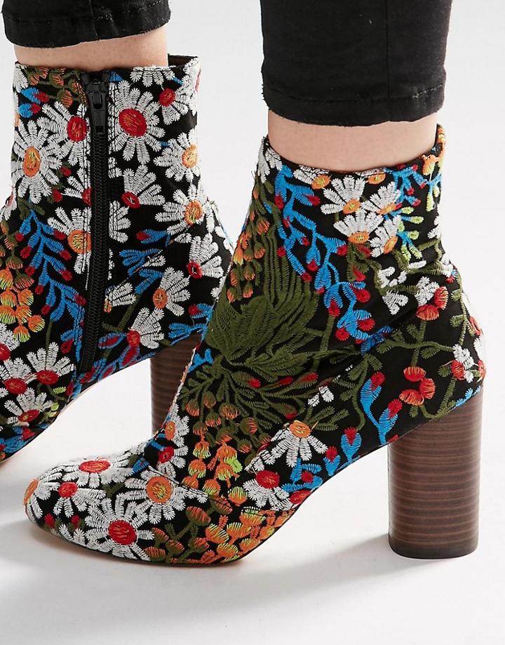 Asos Emilia Jacquard Ankle Boots - Multi