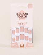 Elegant Touch Nude Collection False Nails- Organza Matte - Pink