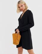 Pieces V Neck Dress-black