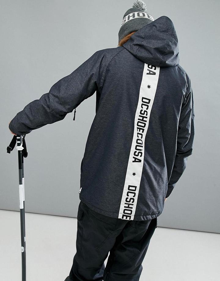 Dc Shoes Snow Ripley Jacket With Back Panel Print - Black