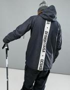 Dc Shoes Snow Ripley Jacket With Back Panel Print - Black