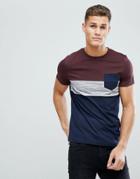 Asos Design T-shirt With Pocket In Inject Fabric - Navy