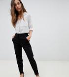 Y.a.s Petite Tailored Pants With Elasticated Waist In Black