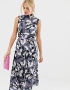 Uttam Boutique High Neck Floral Maxi Dress - Multi