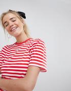 Asos Design Puff Sleeve T-shirt In Stripe - Multi