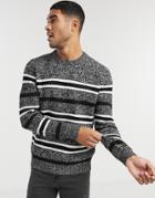 Only & Sons Sweater In Black Stripe