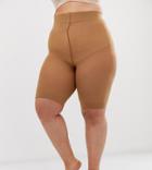 Asos Design Curve Anti-chafing Shorts - Beige
