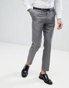 Harry Brown Light Gray Pindot Slim Fit Suit Pants - Gray