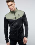 Gym King Track Jacket In Muscle Fit - Black