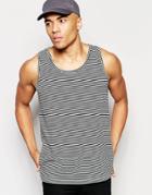 Asos Relaxed Skater Tank With Grungy Stripe
