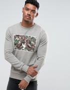 Devote Camo Dover Print Sweater - Gray