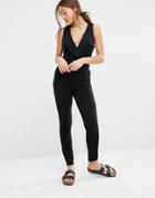Stitch & Pieces Releaxed Hoodied Jumpsuit - Black