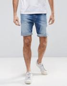Replay Denim Short 901 Taper Fit Mid Wash - Blue