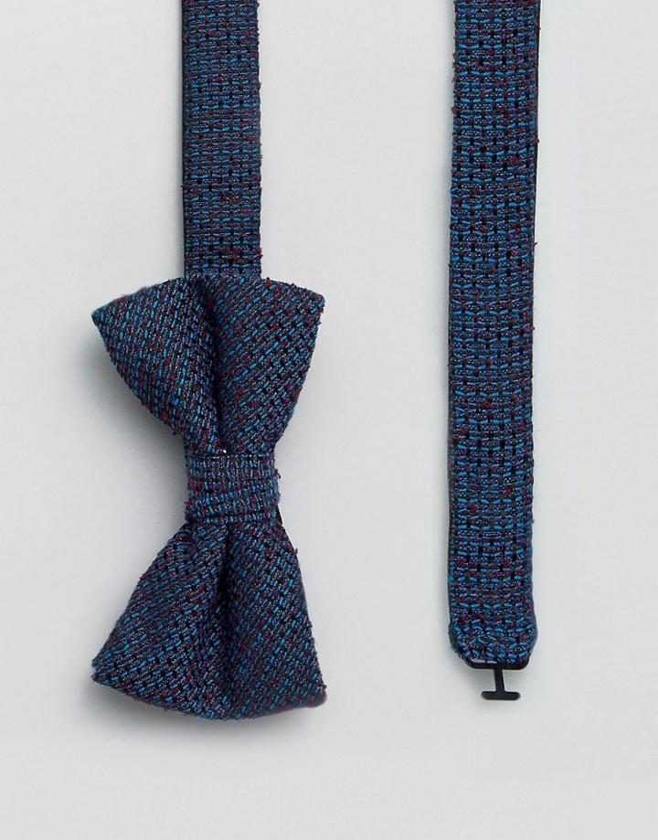 Ted Baker Tulbow Bowtie In Textured - Blue