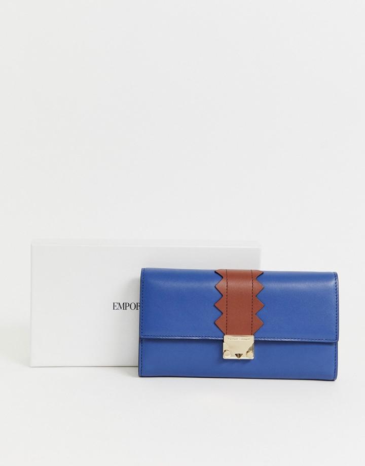 Emporio Armani Ladies' Wallet With Scallop Detail-multi